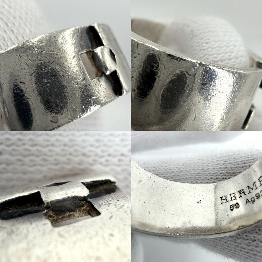 Hermes Ring Hella Cles Accessory Sally Vintage 59 925 Sterling Silver — view 6