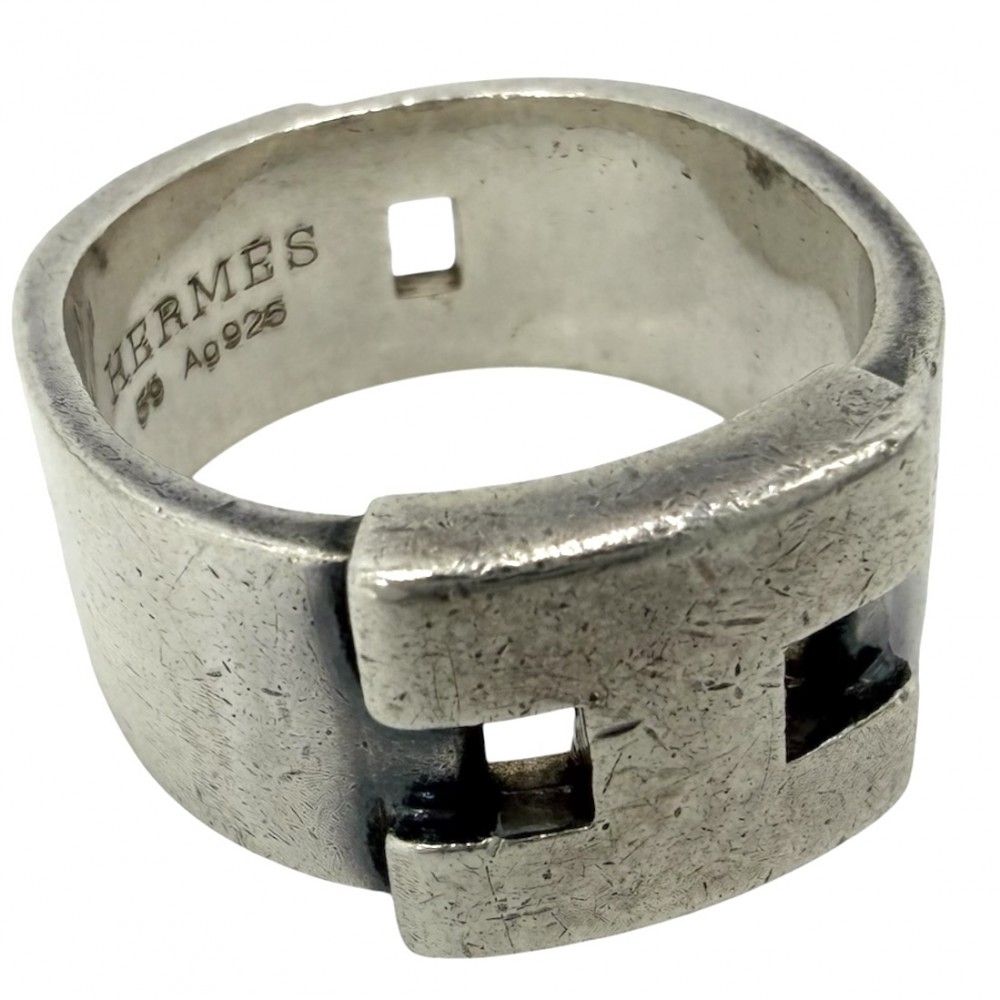 Hermes Ring Hella Cles Accessory Sally Vintage 59 925 Sterling Silver