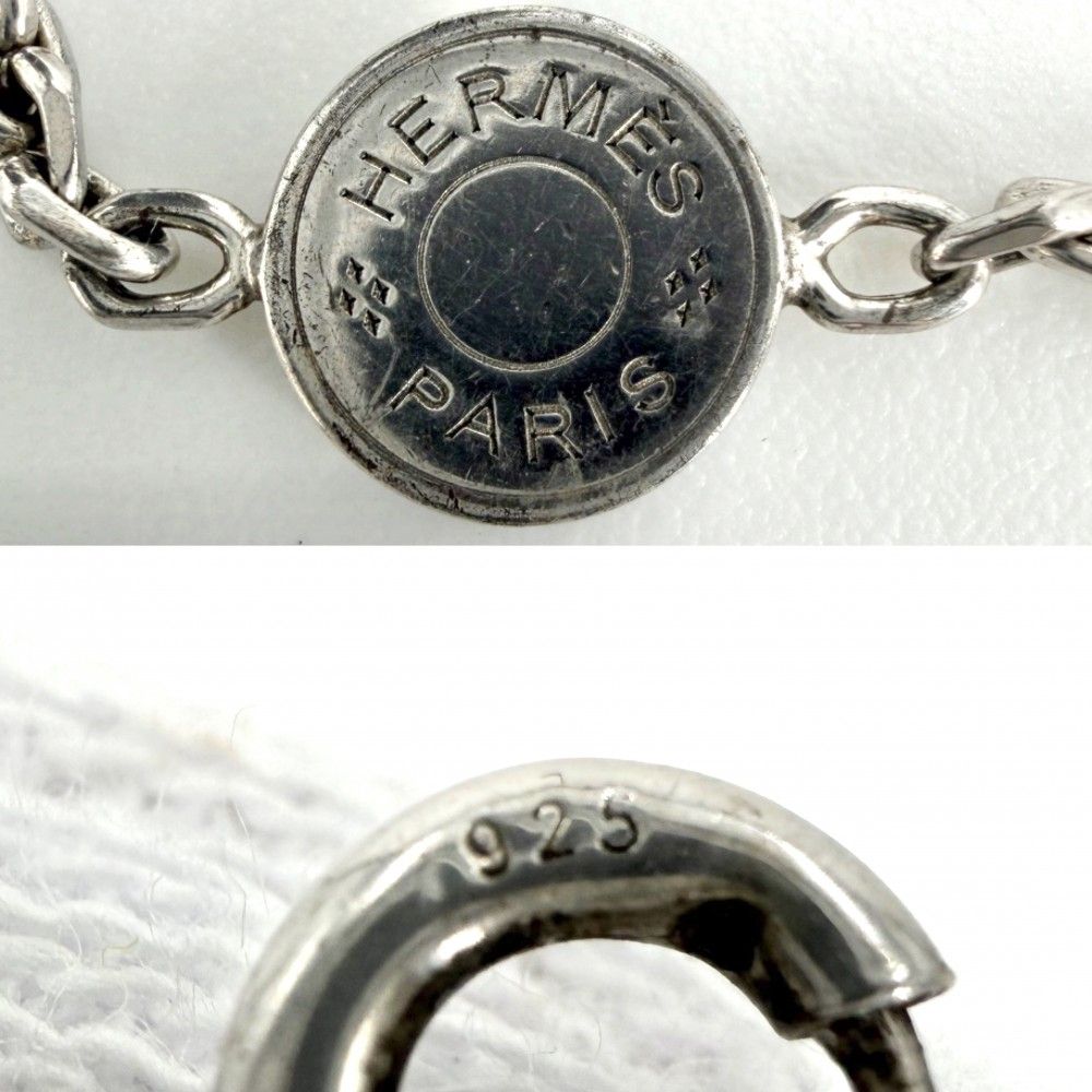 Hermes Necklace Mini Series Pendant Accessory 925 Sterling Silver Vintage — view 3