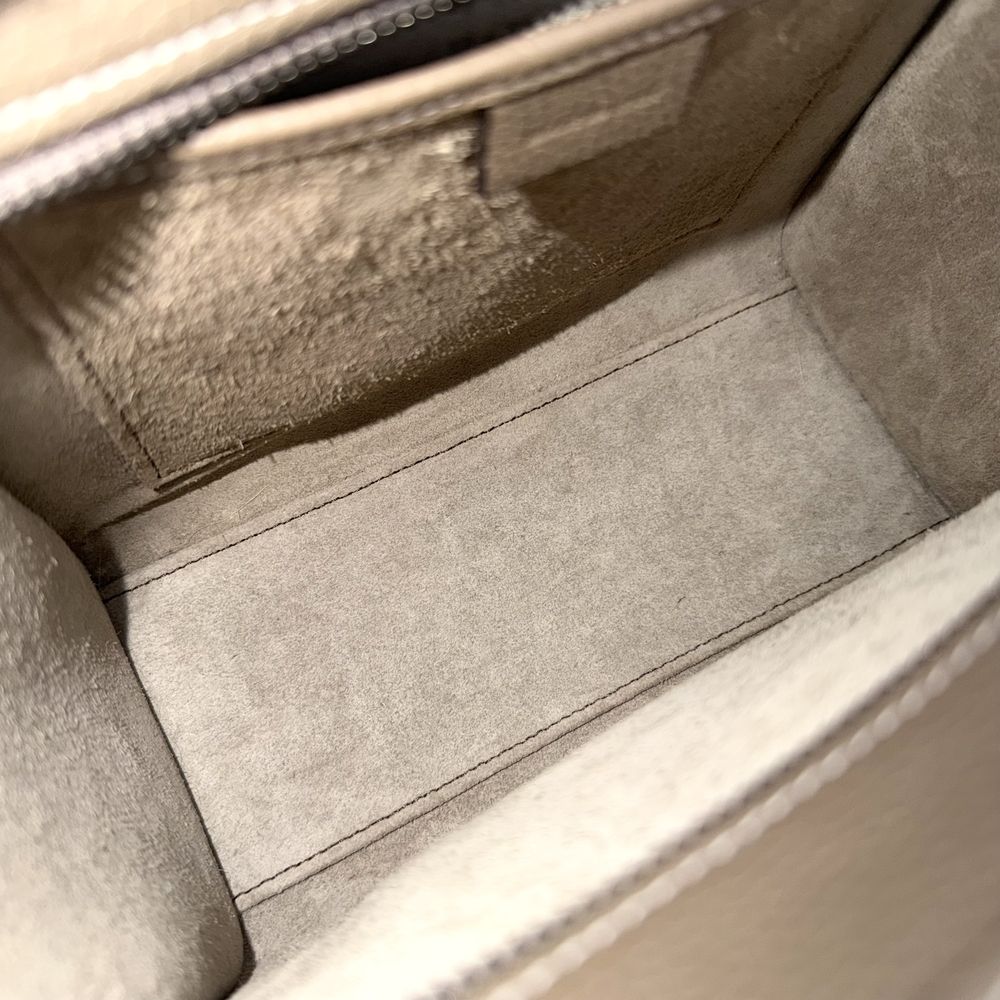 Celine 2-Way Luggage Nano Shoulder Bag Crossbody Leather Brown Silver Vintage — view 4