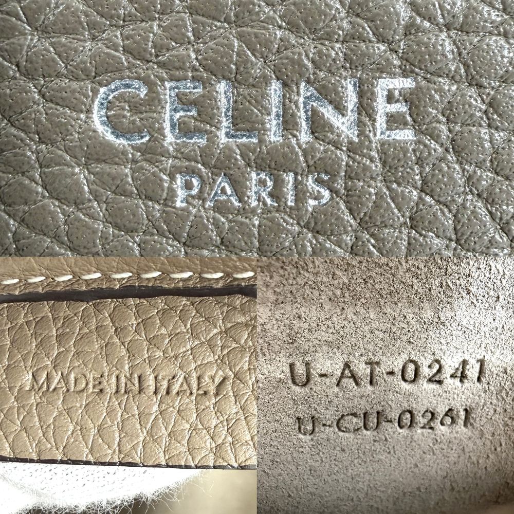 Celine 2-Way Luggage Nano Shoulder Bag Crossbody Leather Brown Silver Vintage — view 5