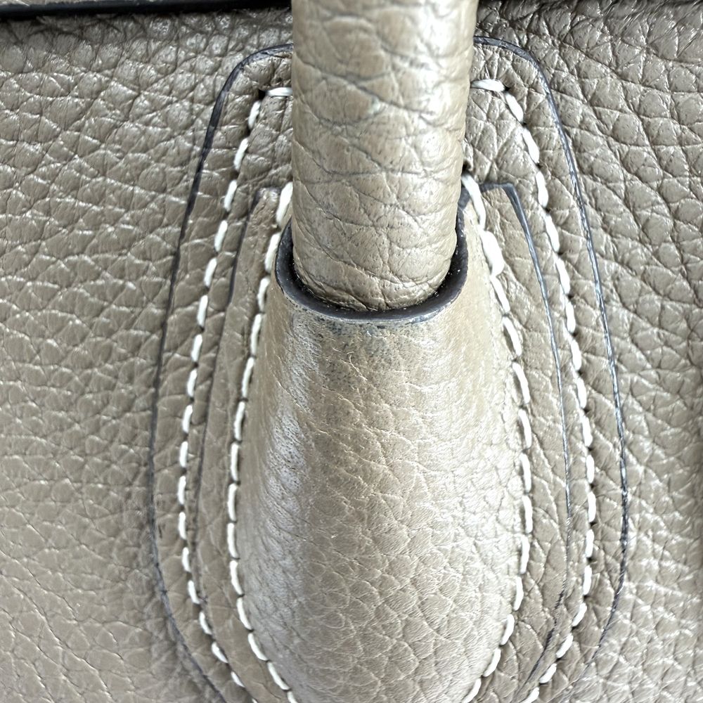 Celine 2-Way Luggage Nano Shoulder Bag Crossbody Leather Brown Silver Vintage — view 8