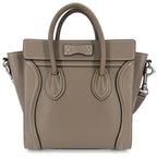 Celine 2-Way Luggage Nano Shoulder Bag Crossbody Leather Brown Silver Vintage — view 2