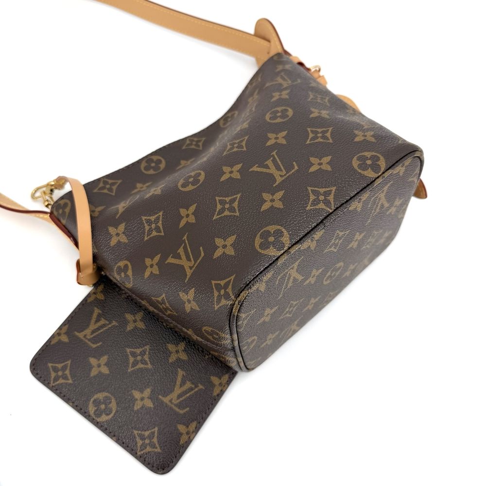 Louis Vuitton 2-Way Monogram All in BB Bucket Bag Crossbody Brown Gold Vintage — view 3