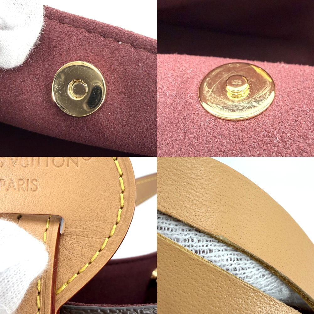 Louis Vuitton 2-Way Monogram All in BB Bucket Bag Crossbody Brown Gold Vintage — view 6