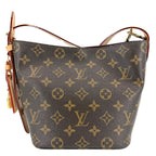 Louis Vuitton 2-Way Monogram All in BB Bucket Bag Crossbody Brown Gold Vintage — view 2