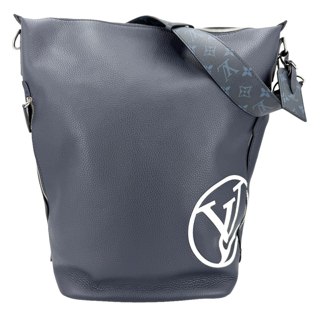 Louis Vuitton Shoulder Bag Eastside Duffle Bag Taurillon Leather Navy Silver