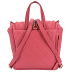 Chanel Backpack CC Filigree Quilted Chain Shoulder CC Logo Caviar Leather Pink — view 2