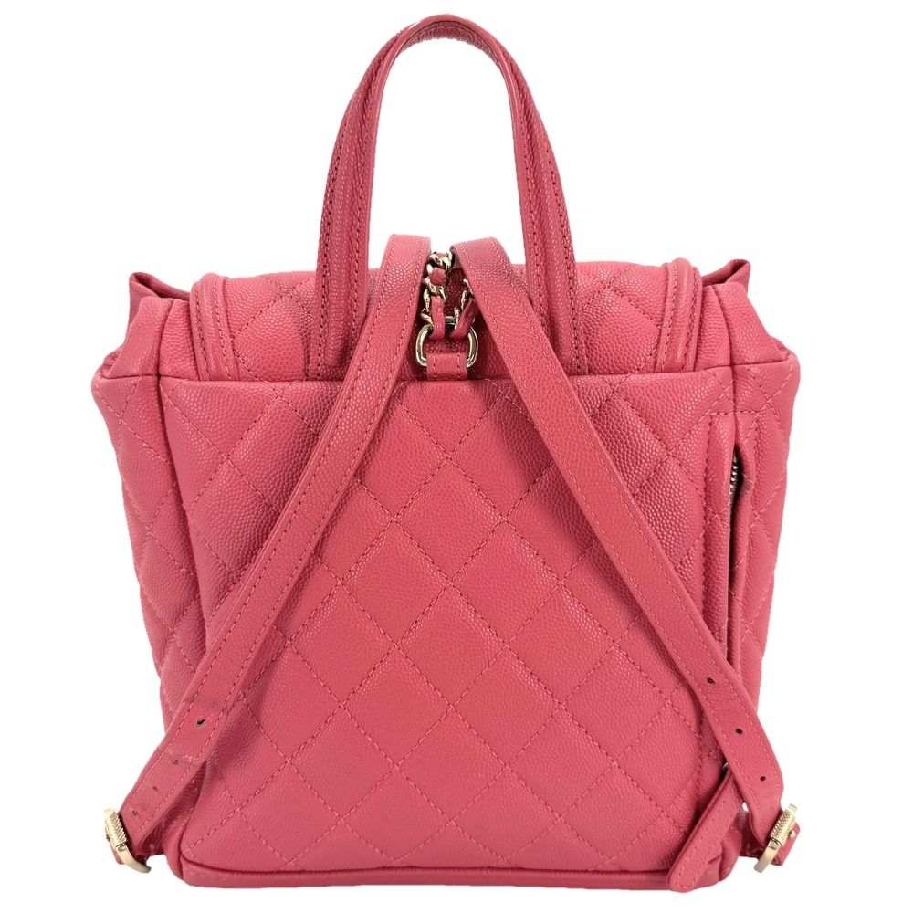 Chanel Backpack CC Filigree Quilted Chain Shoulder CC Logo Caviar Leather Pink — view 2