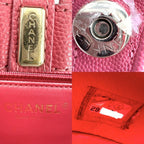 Chanel Backpack CC Filigree Quilted Chain Shoulder CC Logo Caviar Leather Pink — view 5