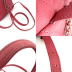 Chanel Backpack CC Filigree Quilted Chain Shoulder CC Logo Caviar Leather Pink — view 7