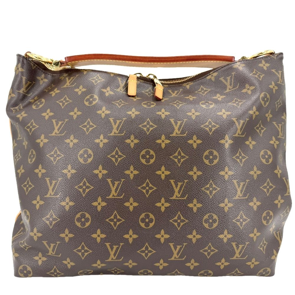 Louis Vuitton Handbag Sully MM Shoulder Monogram Canvas Brown Gold Vintage