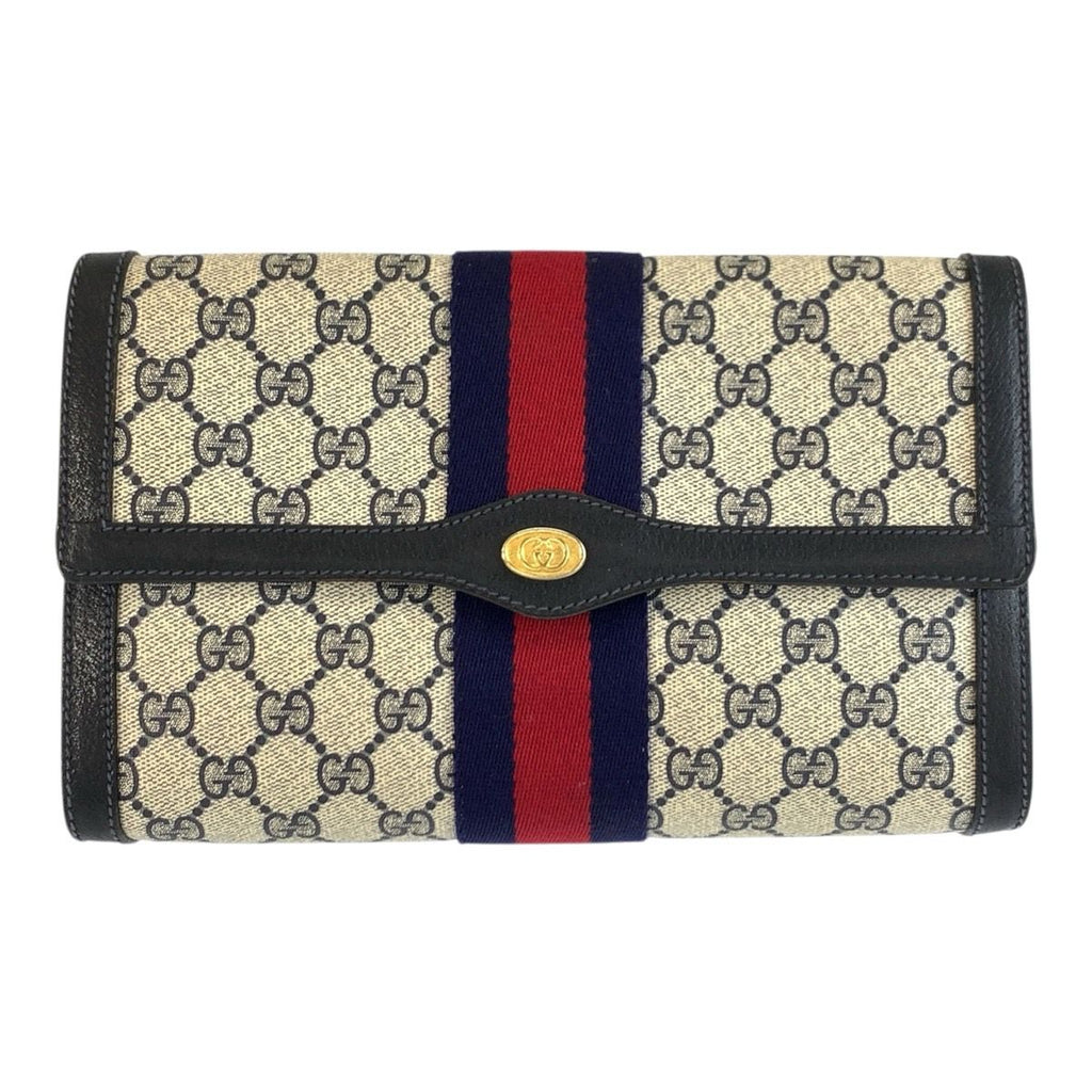 Gucci Vintage Sherry Line GG Supreme Canvas 41 014 25 Clutch