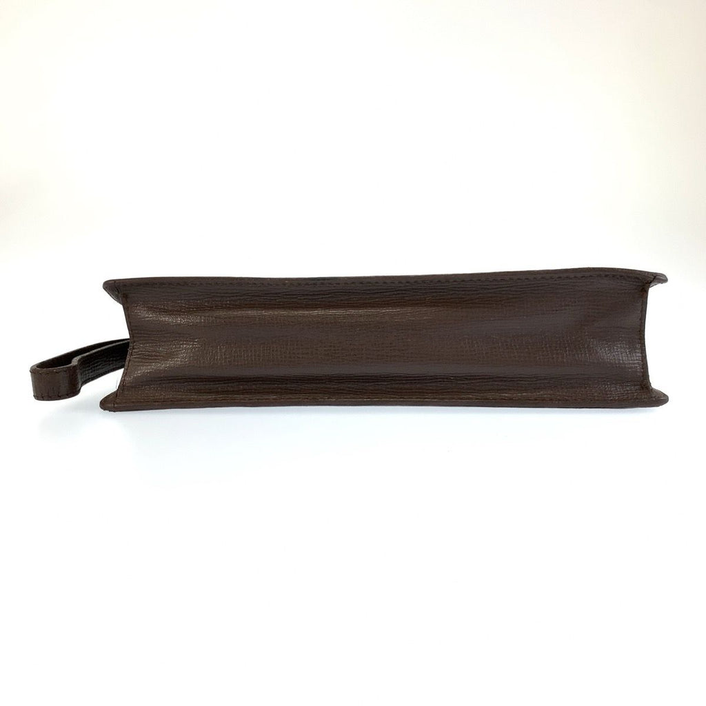 Loewe Anagram Brown Gold Leather Clutch — view 8