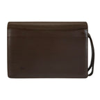Loewe Anagram Brown Gold Leather Clutch — view 2