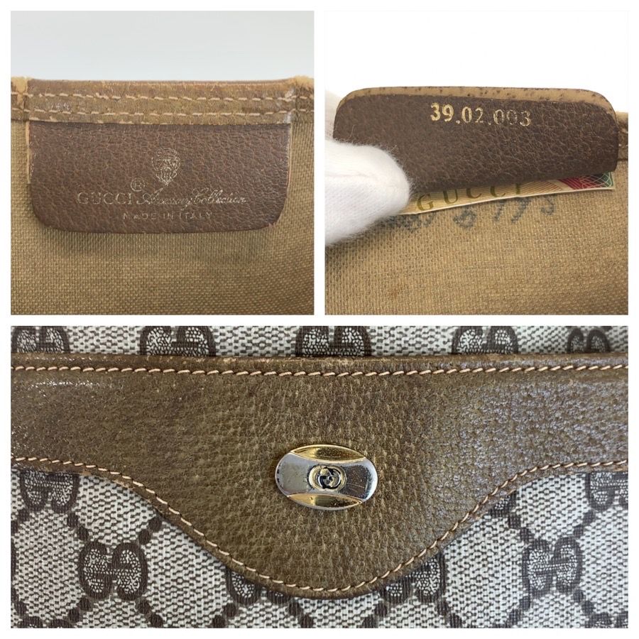 Gucci Vintage Sherry Line Beige GG Supreme Canvas Tote Shoulder Bag — view 3