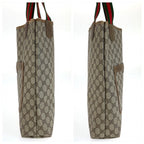 Gucci Vintage Sherry Line Beige GG Supreme Canvas Tote Shoulder Bag — view 8