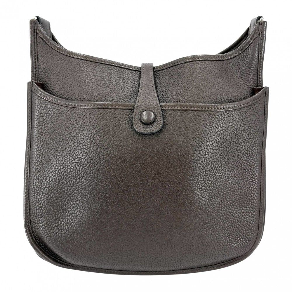 Hermes Shoulder Bag Evelyne PM 3 Bag Crossbody Leather Brown Silver — view 2