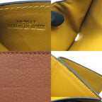 Loewe Trifold Wallet Anagram Coin Purse Brown Yellow Silver — view 8