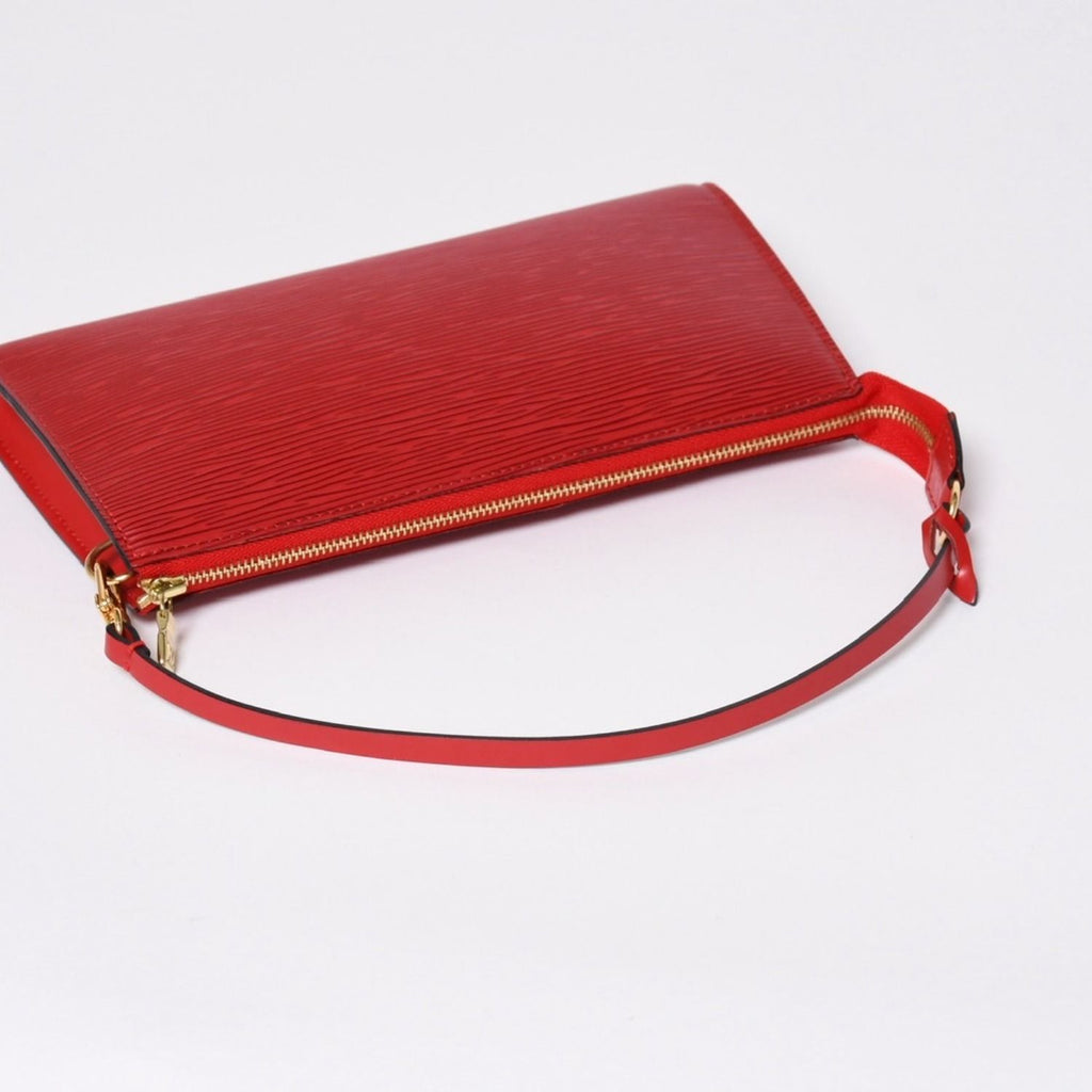 Louis Vuitton Pochette Accessoires Epi Leather Castilian Red Gold — view 8