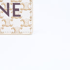 Celine Card Case Triomphe Canvas Brown White — view 6