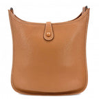 Hermes Shoulder Bag Evelyne Crossbody Leather Brown Silver Vintage — view 2