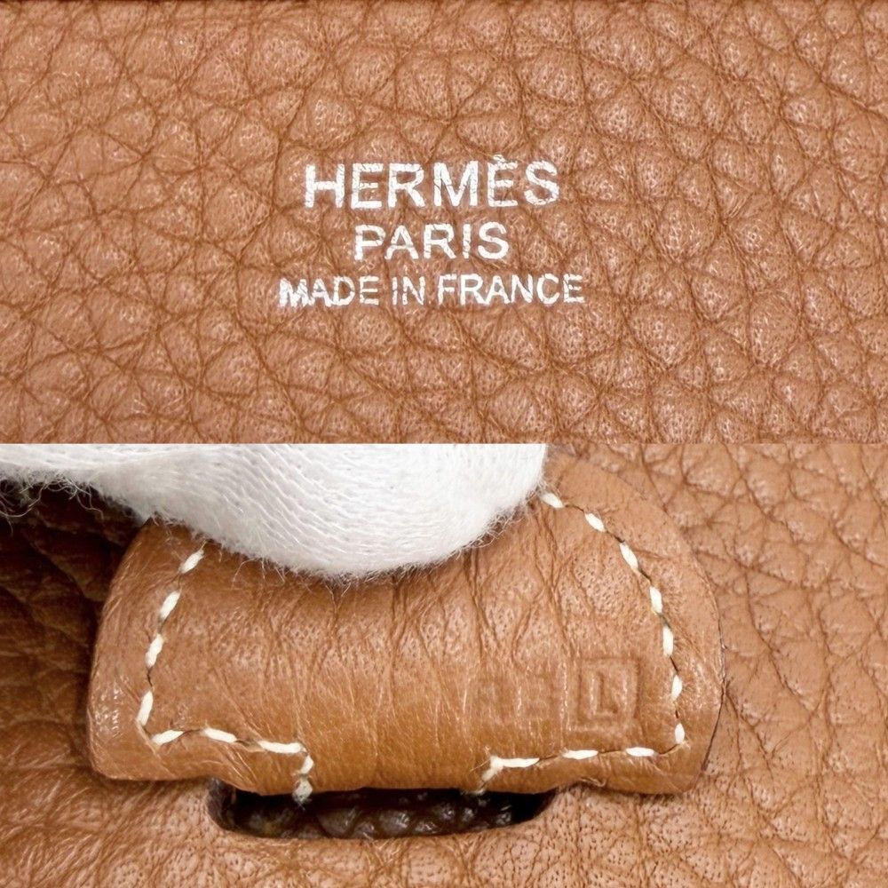 Hermes Shoulder Bag Evelyne Crossbody Leather Brown Silver Vintage — view 5