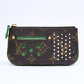 Louis Vuitton Perfo Pochette Cles Coin Purse Monogram Brown Green