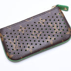 Louis Vuitton Perfo Pochette Cles Coin Purse Monogram Brown Green — view 4