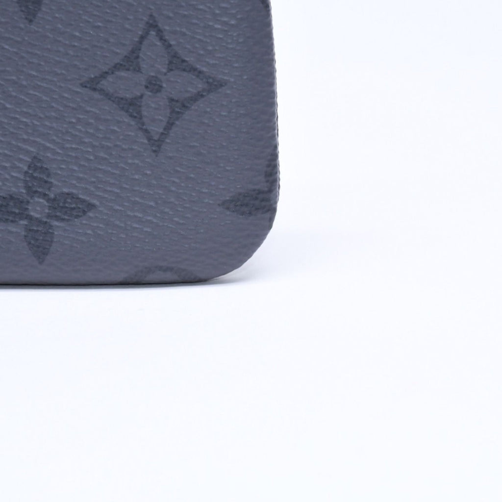 Louis Vuitton Monogram Eclipse Pochette Cles Coin Purse Black Gray — view 6