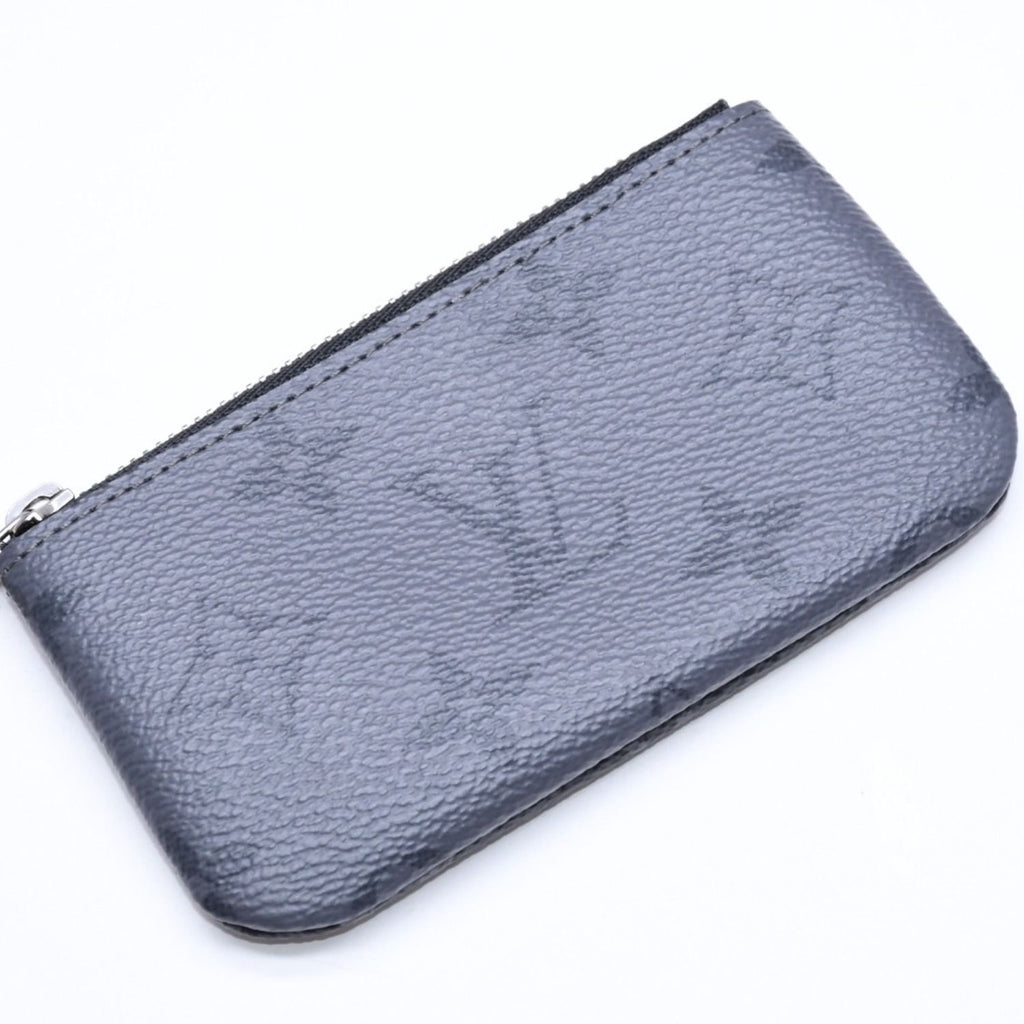 Louis Vuitton Monogram Eclipse Pochette Cles Coin Purse Black Gray — view 4