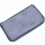 Louis Vuitton Monogram Eclipse Pochette Cles Coin Purse Black Gray — view 4