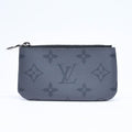 Louis Vuitton Monogram Eclipse Pochette Cles Coin Purse Black Gray