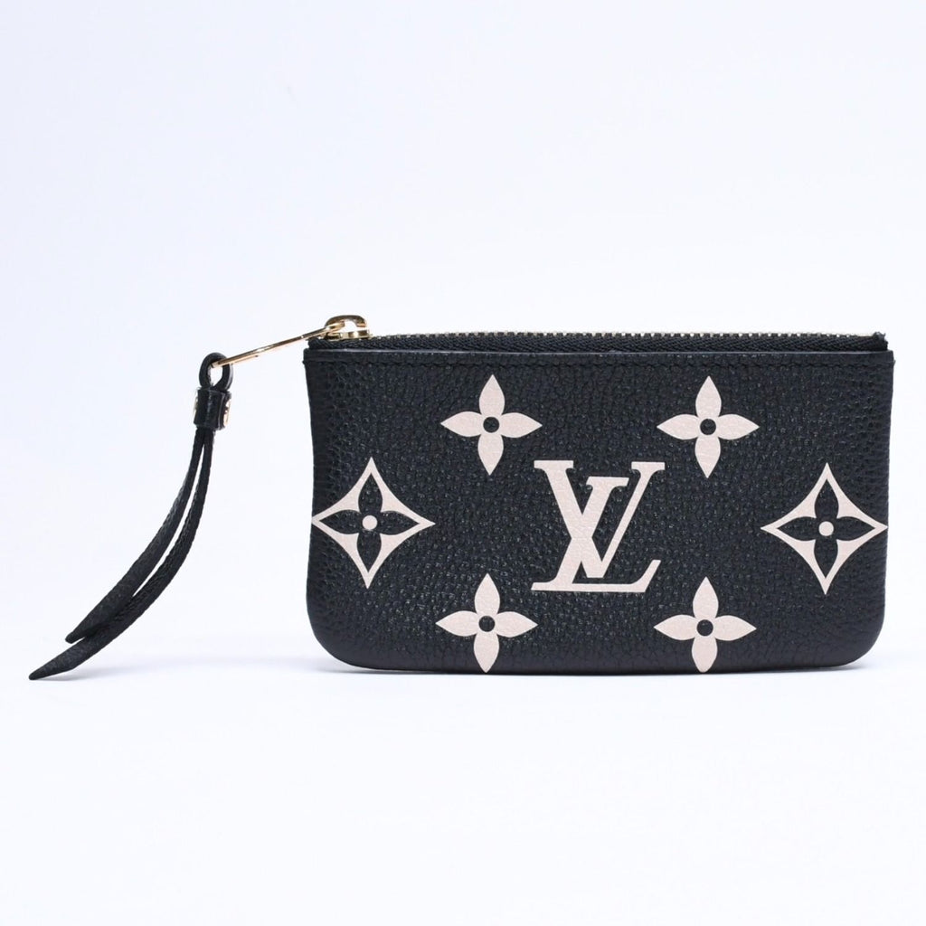 Louis Vuitton Coin Purse Monogram Empreinte Noir Pochette Cles Black Beige
