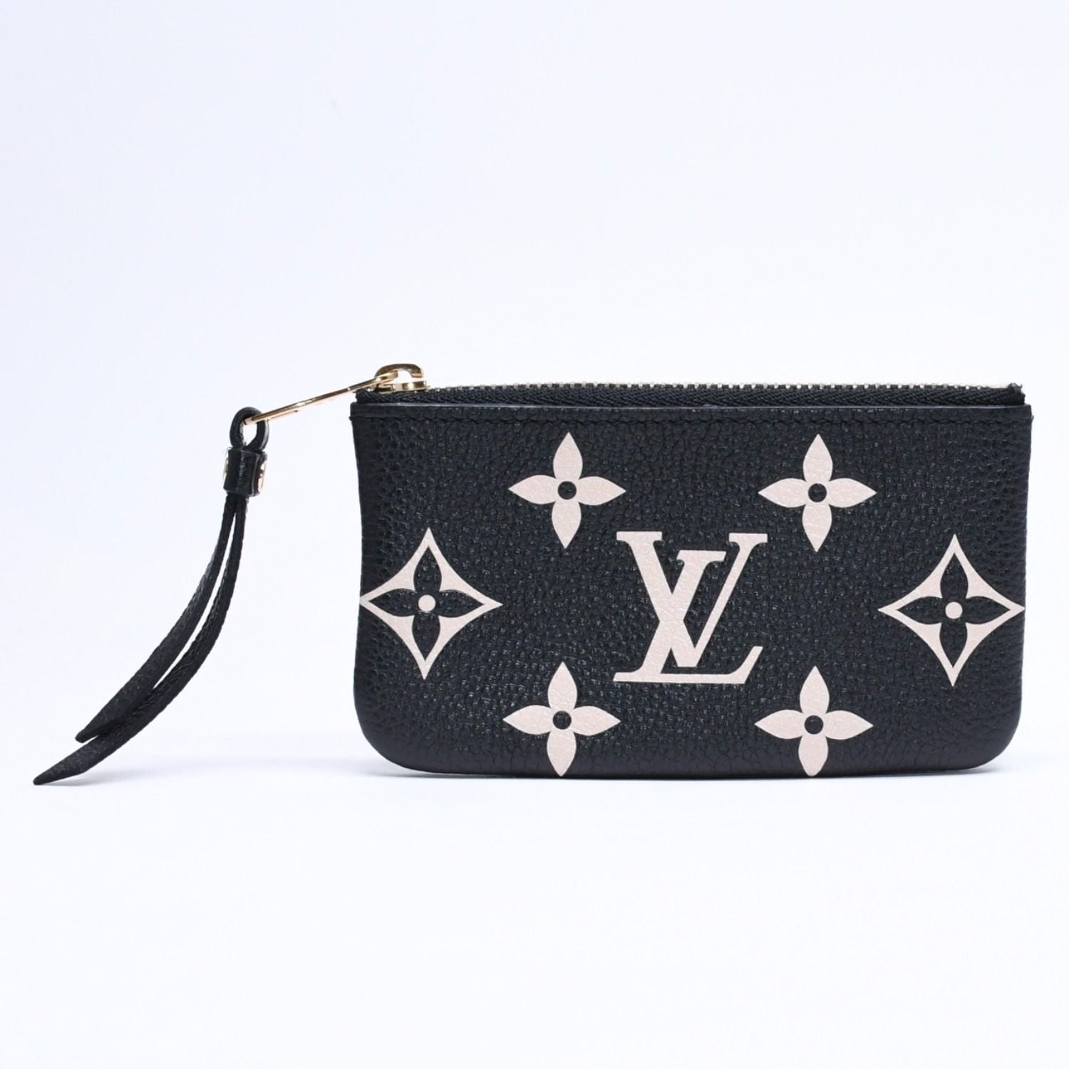 Louis Vuitton Coin Purse Monogram Empreinte Noir Pochette Cles Black Beige