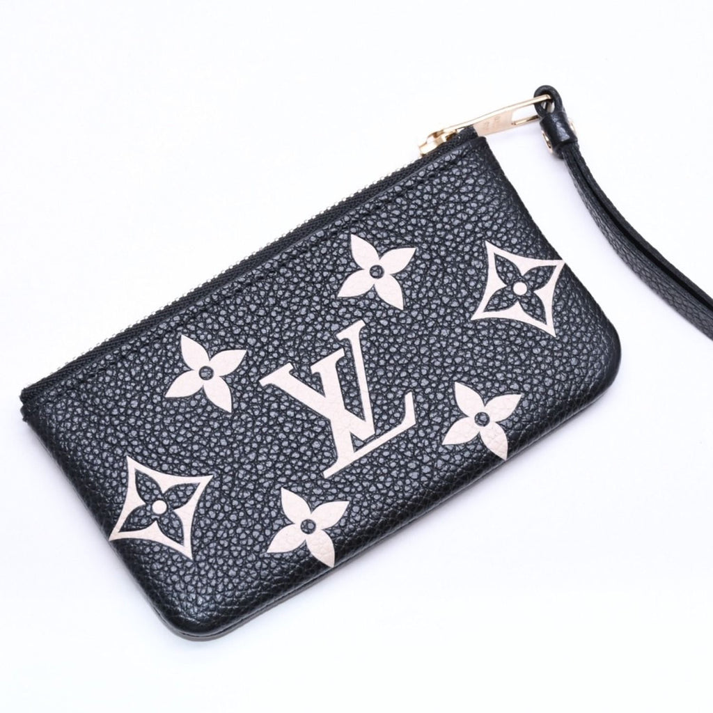 Louis Vuitton Coin Purse Monogram Empreinte Noir Pochette Cles Black Beige — view 4