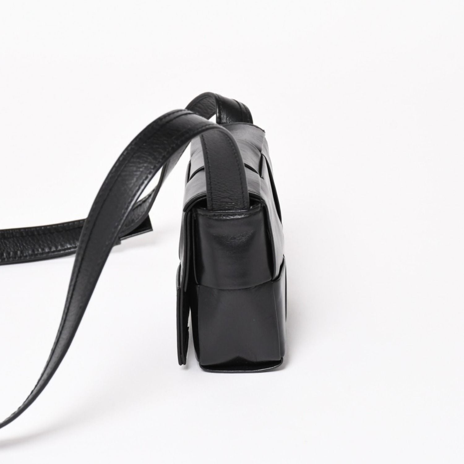 Bottega Veneta Cassette Candy Mini Shoulder Bag Black Leather — view 5