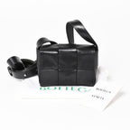 Bottega Veneta Cassette Candy Mini Shoulder Bag Black Leather