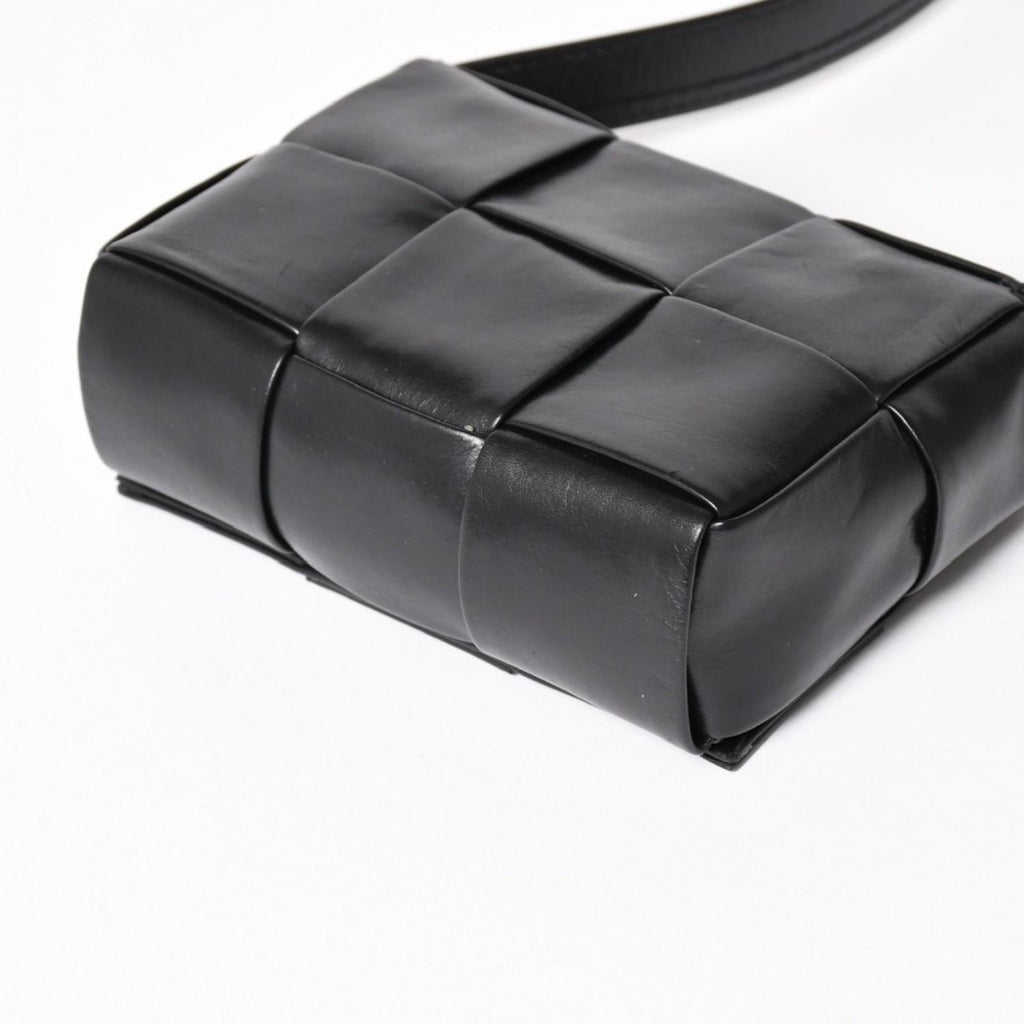 Bottega Veneta Cassette Candy Mini Shoulder Bag Black Leather — view 8