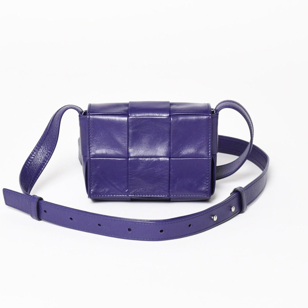 Bottega Veneta Candy Cassette Intrecciato Mini Shoulder Bag Purple Silver — view 2