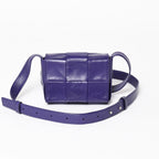 Bottega Veneta Candy Cassette Intrecciato Mini Shoulder Bag Purple Silver — view 2