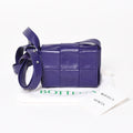 Bottega Veneta Candy Cassette Intrecciato Mini Shoulder Bag Purple Silver