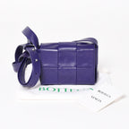 Bottega Veneta Candy Cassette Intrecciato Mini Shoulder Bag Purple Silver