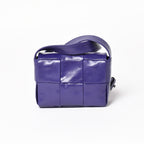 Bottega Veneta Candy Cassette Intrecciato Mini Shoulder Bag Purple Silver — view 3