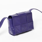 Bottega Veneta Candy Cassette Intrecciato Mini Shoulder Bag Purple Silver — view 4