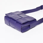 Bottega Veneta Candy Cassette Intrecciato Mini Shoulder Bag Purple Silver — view 7