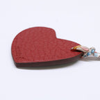 Hermes Petit h Taurillon Clemence Epsom Heart Motif Bag Charm — view 2