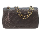 Chanel Black Lambskin Gold Double Flap Bag Quilted 23 — view 3