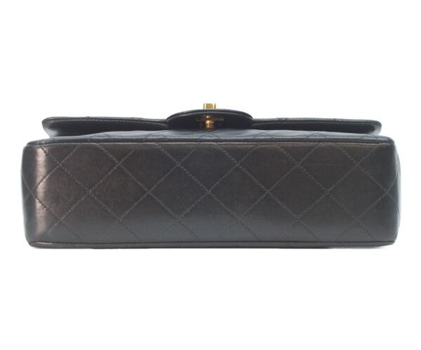 Chanel Black Lambskin Gold Double Flap Bag Quilted 23 — view 5