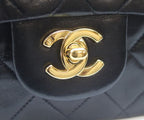 Chanel Black Lambskin Gold Double Flap Bag Quilted 23 — view 6